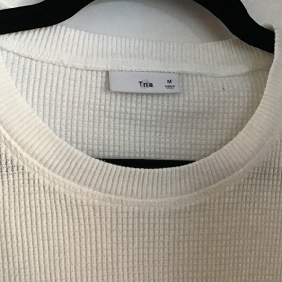 TNA waffle knit long sleeved T-shirt size M - Picture 3 of 5